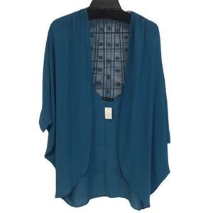 Jella couture‎ teal lace back kimono Women’s Size s Small